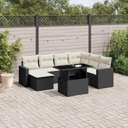 Zwart materiaal loungeset van gepoedercoat staal voor buitenplezier - Tuinsets
