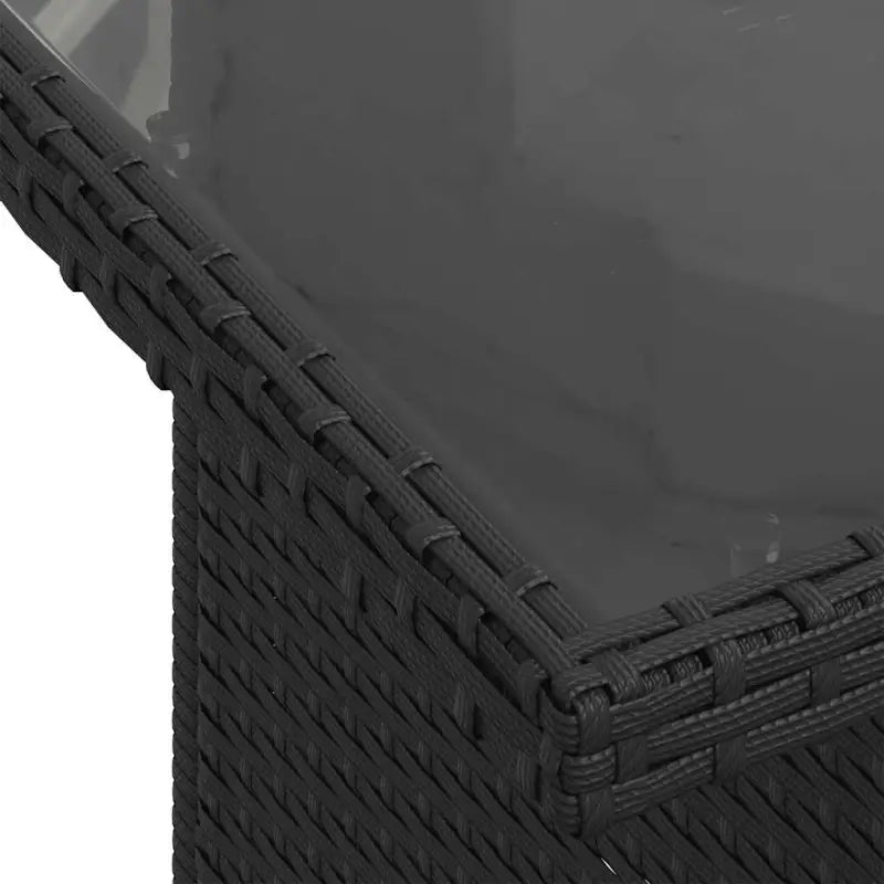 Zwart materiaal loungeset van gepoedercoat staal voor buitenplezier - Tuinsets