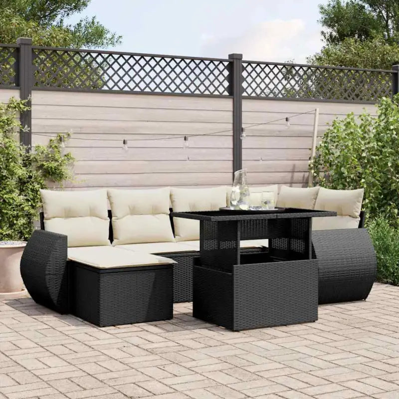 Zwart materiaal loungeset van gepoedercoat staal voor je tuin of terras - Tuinsets