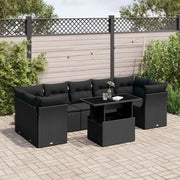 Zwart materiaal loungeset van gepoedercoat staal voor je tuin of terras - Tuinsets