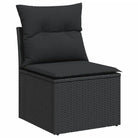 Zwart materiaal loungeset van gepoedercoat staal voor je tuin of terras - Tuinsets