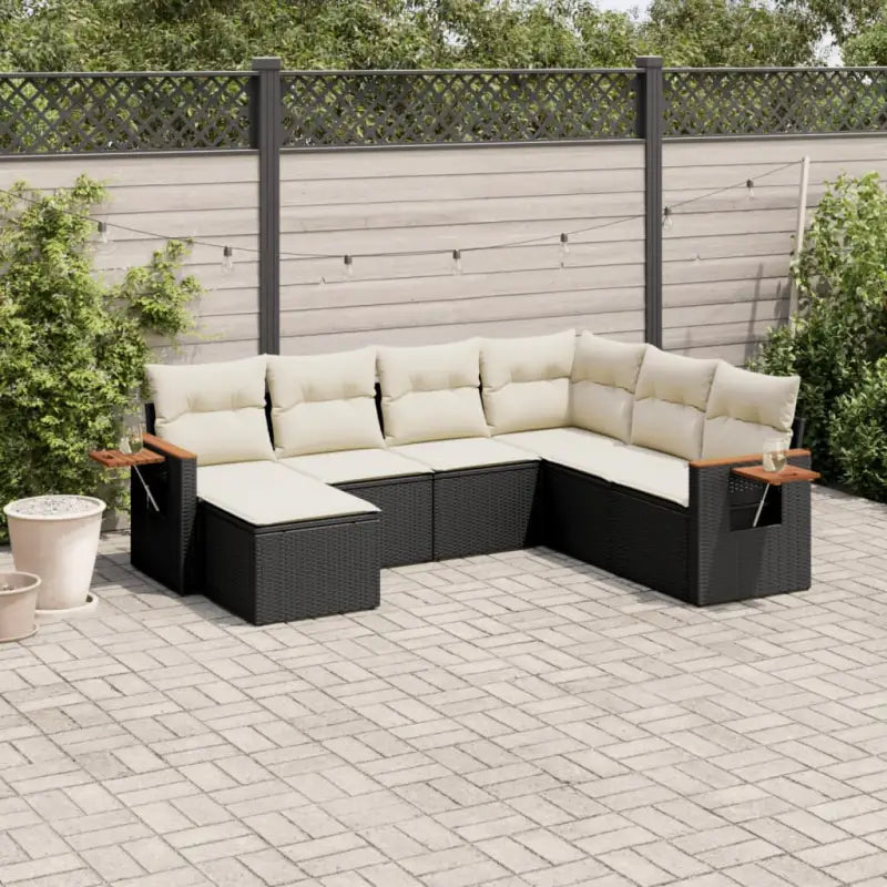 Zwart materiaal loungeset van gepoedercoat staal voor je tuin of terras - Tuinsets