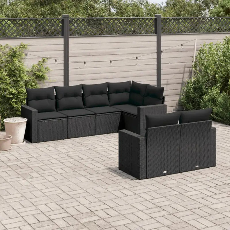 Zwart materiaal loungeset van gepoedercoat staal voor je tuin of terras - Zwart - Tuinsets