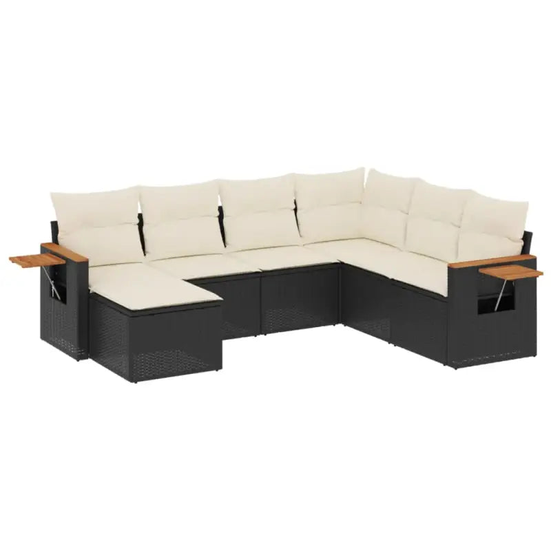 Zwart materiaal loungeset van gepoedercoat staal voor je tuin of terras - Tuinsets