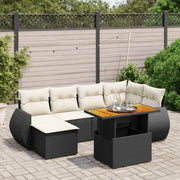 Zwart materiaal loungeset van gepoedercoat staal voor je tuin of terras - Tuinsets
