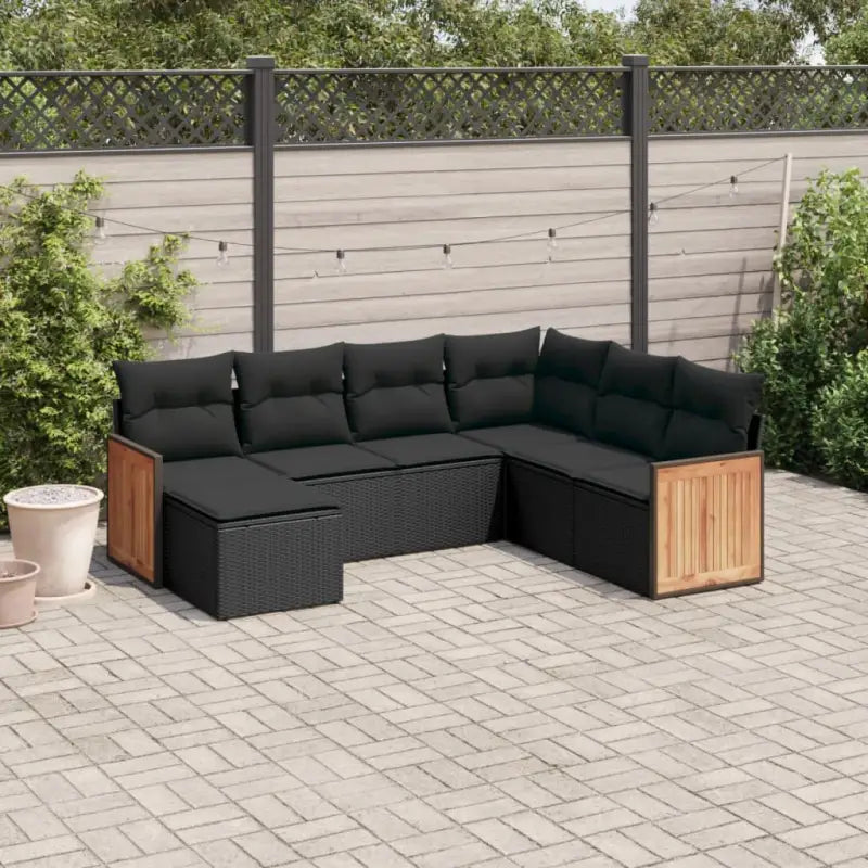Zwart materiaal loungeset van gepoedercoat staal voor jouw tuin of terras - Tuinsets