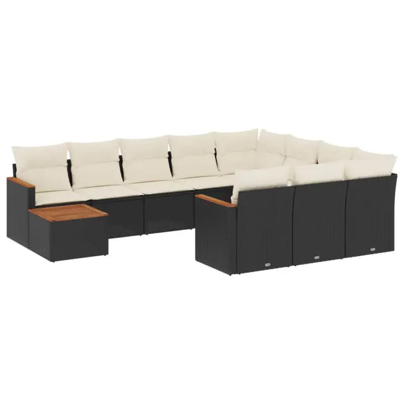 Zwart materiaal Loungeset van gepoedercoat staal voor tuin en terras - Tuinsets