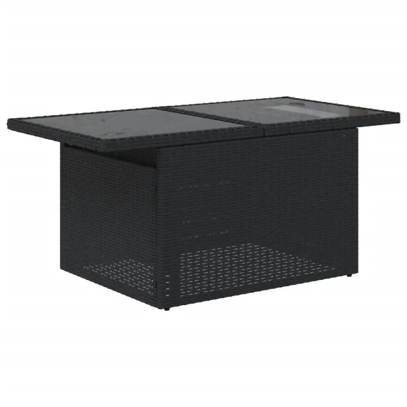 Zwart materiaal loungeset van gepoedercoat staal voor tuin of terras - Tuinsets
