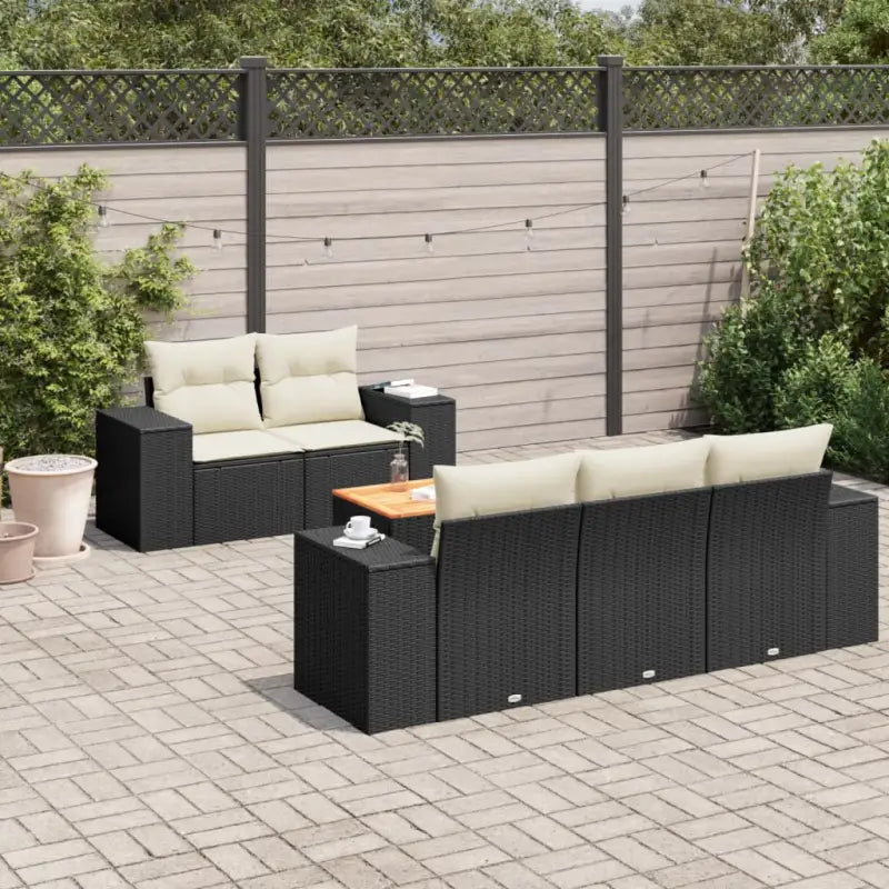 Zwart materiaal loungeset van gepoedercoat staal voor tuin of terras - Tuinsets