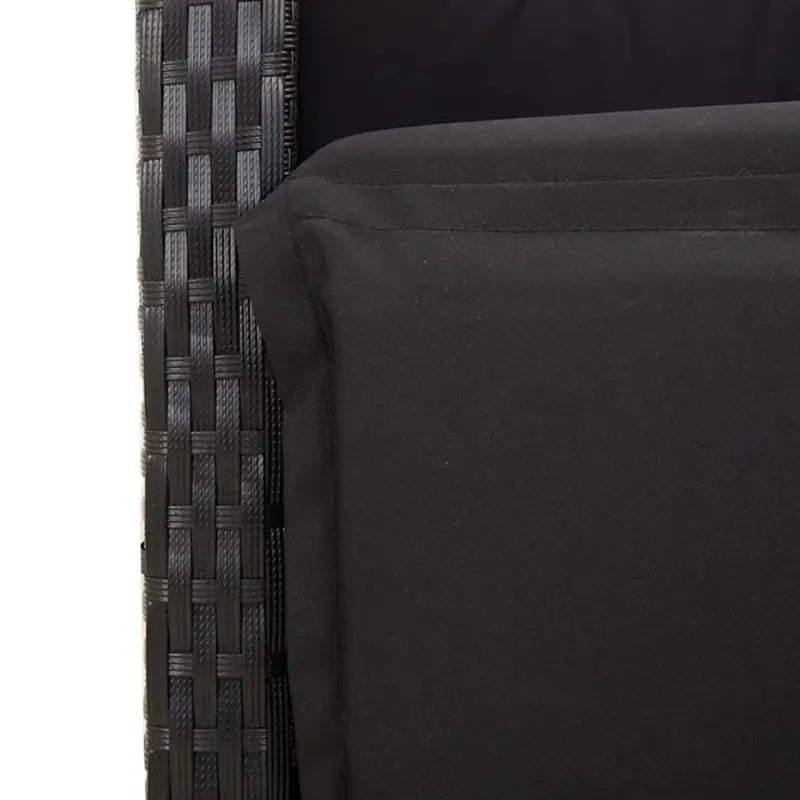Zwart materiaal poly rattan tuinset voor een comfortabele zitervaring - Tuinsets