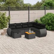 Zwart materiaal tuinset met gepoedercoat staal en afmetingen - Tuinsets