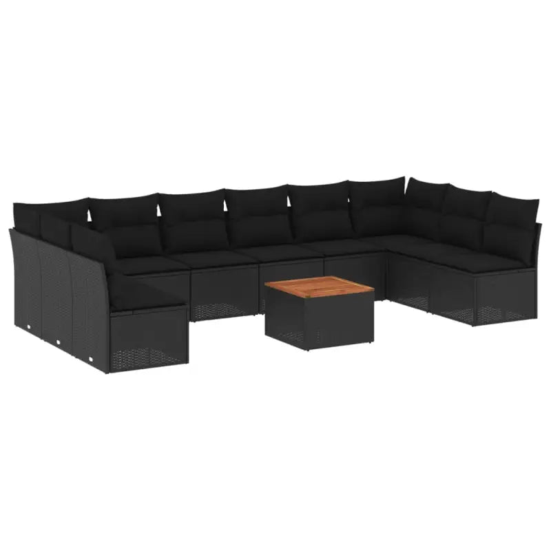 Zwart materiaal tuinset met gepoedercoat staal en compacte afmetingen - Tuinsets