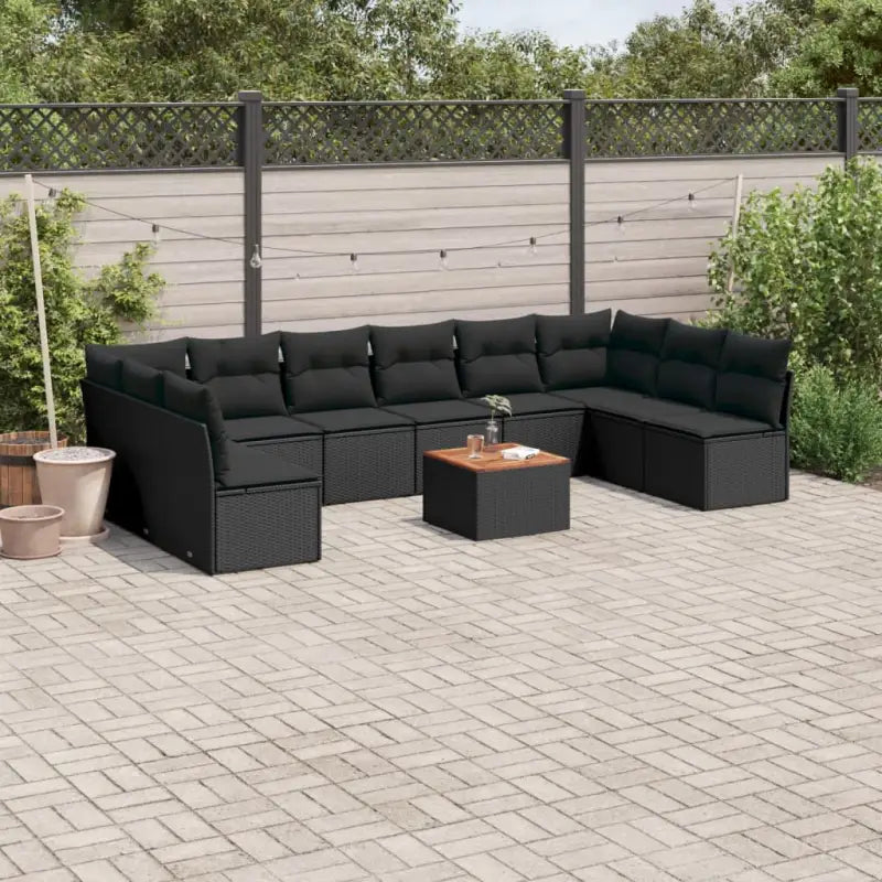 Zwart materiaal tuinset met gepoedercoat staal en compacte afmetingen - Zwart - Tuinsets