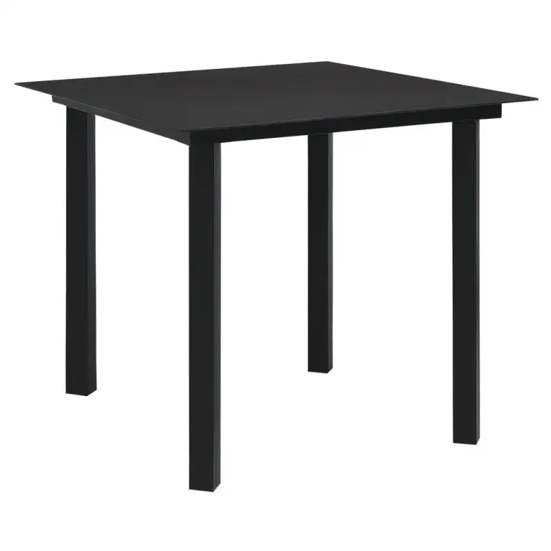 Zwart materiaal Tuinset met gepoedercoat staal en duurzaam PVC-rattan - 5 - Tuinsets
