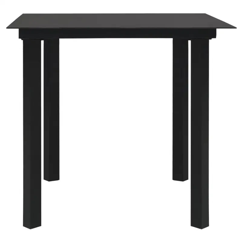 Zwart materiaal Tuinset met gepoedercoat staal en duurzaam PVC-rattan - 5 - Tuinsets