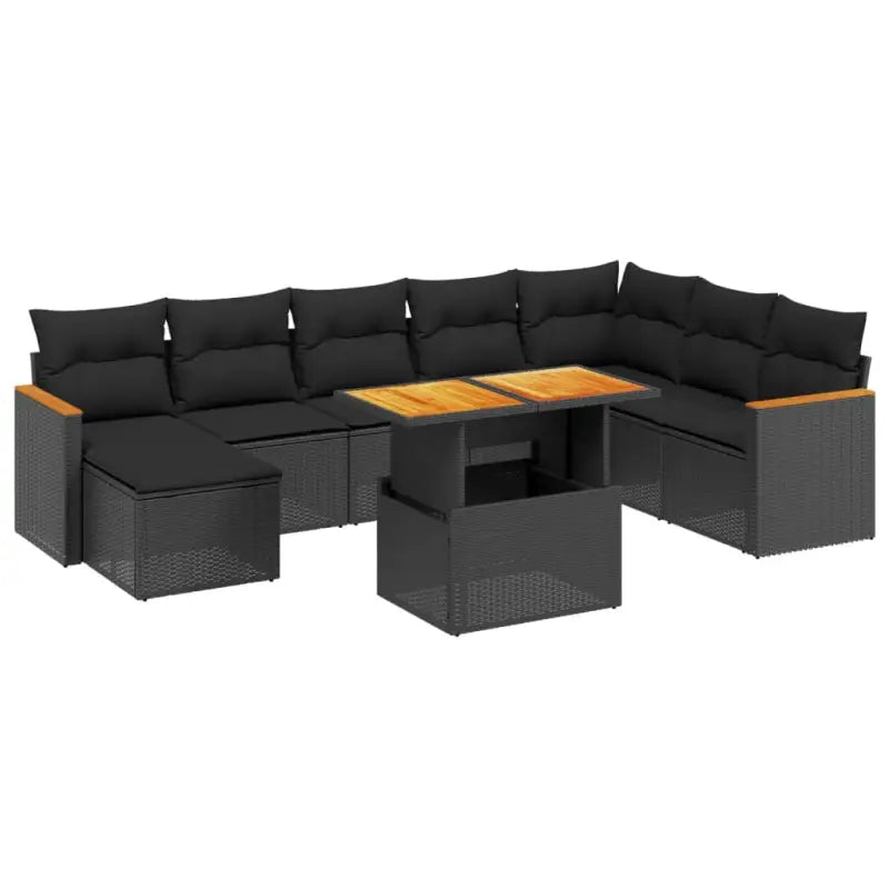 Zwart materiaal tuinset met gepoedercoat staal voor buitencomfort - Tuinsets
