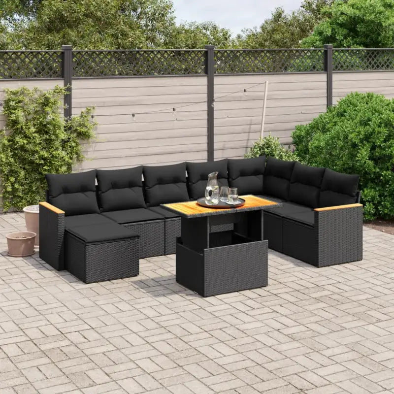 Zwart materiaal tuinset met gepoedercoat staal voor buitencomfort - Tuinsets