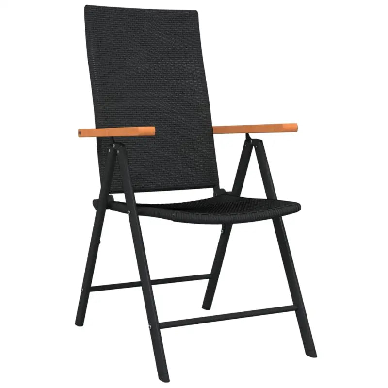 Zwart materiaal tuinset met stabiele gepoedercoate tuintafel - Tuinsets