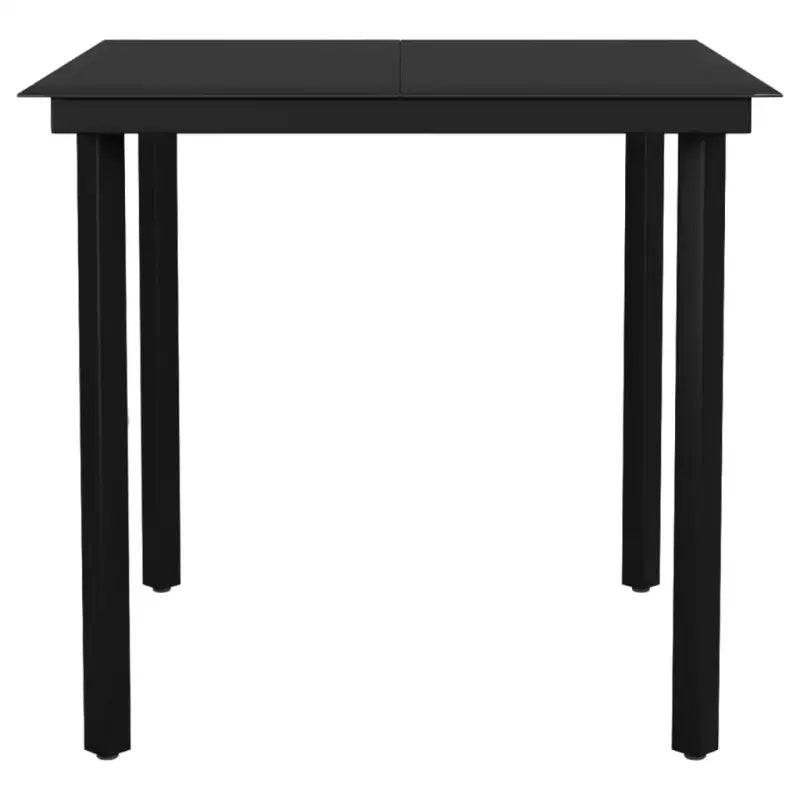 Zwart materiaal tuinset met stabiele gepoedercoate tuintafel - Tuinsets