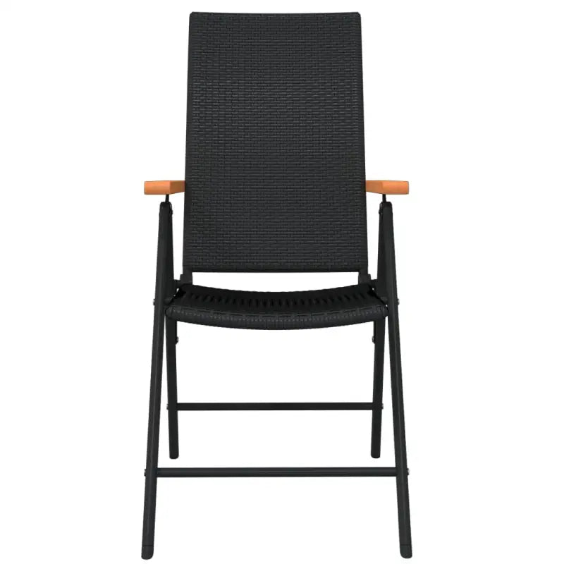 Zwart materiaal tuinset met stabiele gepoedercoate tuintafel - Tuinsets