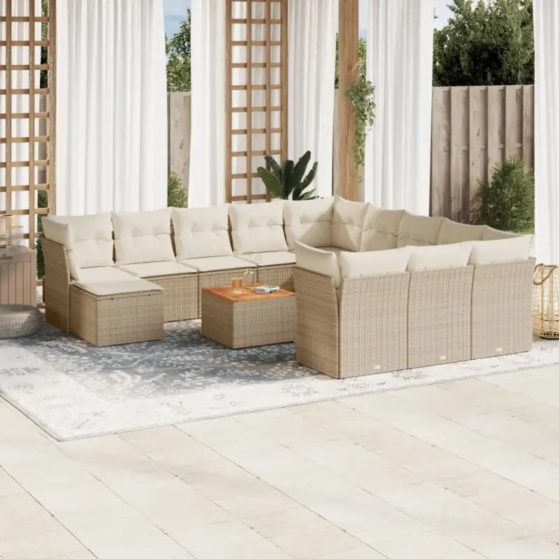 Zwart materiaal tuinset met waterdichte tas en gepoedercoat staal - beige en crèmekleurig - Tuinsets