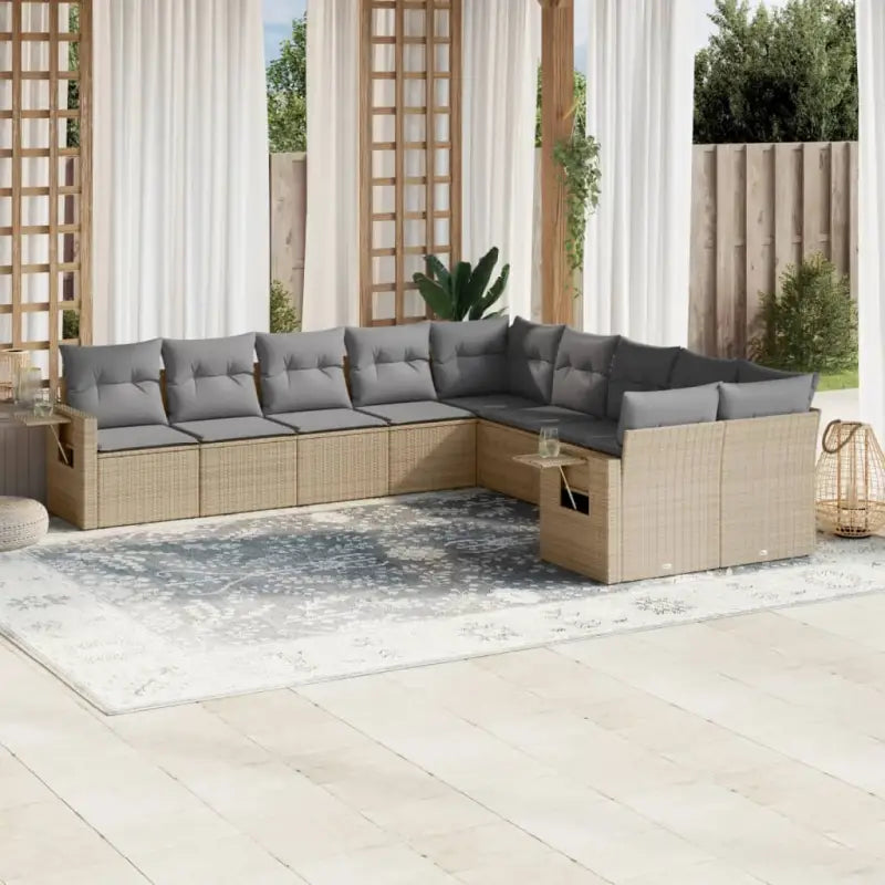 Zwart materiaal tuinset van gepoedercoat staal met aantrekkelijke afmetingen - beige en lichtgrijs / Zonder tafel