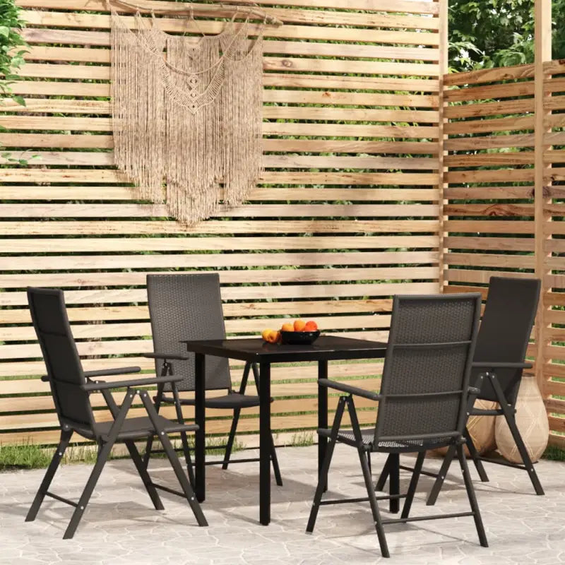 Zwart materiaal tuinset voor een stijlvolle buitenruimte - Tuinsets