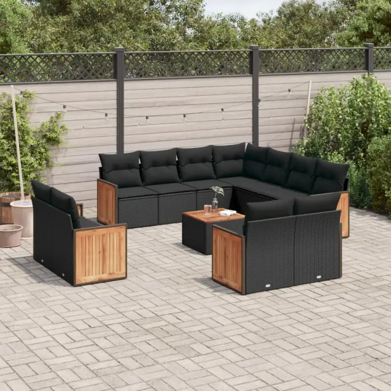 Zwart materiaal tuinsets met waterdichte tas en gepoedercoat staal - Zwart / Met tafel - Tuinsets