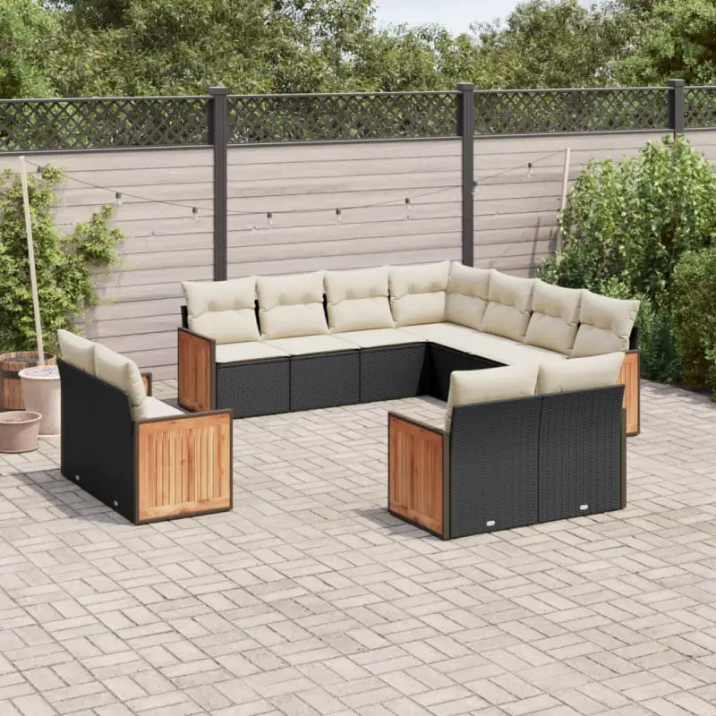 Zwart materiaal tuinsets met waterdichte tas en gepoedercoat staal - Zwart en crème / Zonder tafel - Tuinsets