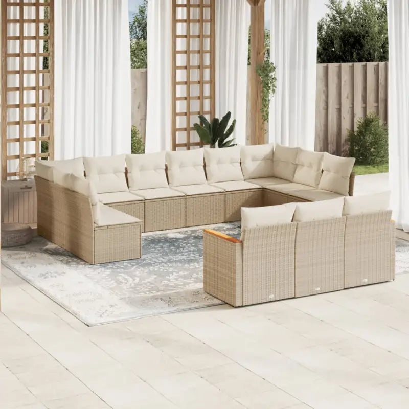 Zwart material loungeset met gepoedercoat staal en waterdichte tas - beige en crèmekleurig / Zonder tafel - Tuinsets