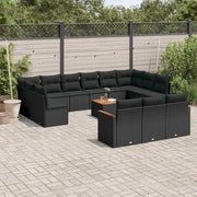 Zwart material loungeset met gepoedercoat staal en waterdichte tas - Tuinsets