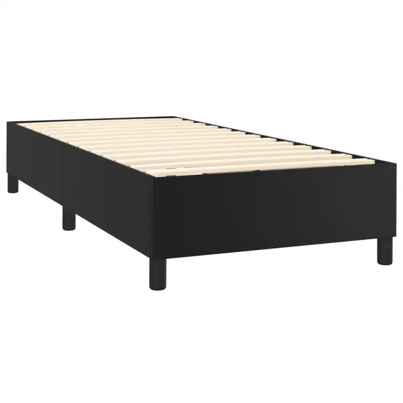 Zwart materialen boxspring met matras en LED voor een rustgevende slaapkamer - Bedden & bedframes