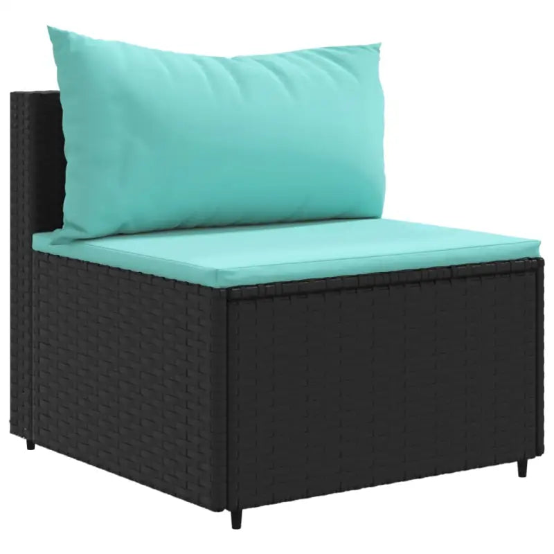 Zwart materialen loungeset met gepoedercoat staal en comfortabele afmetingen - Tuinsets