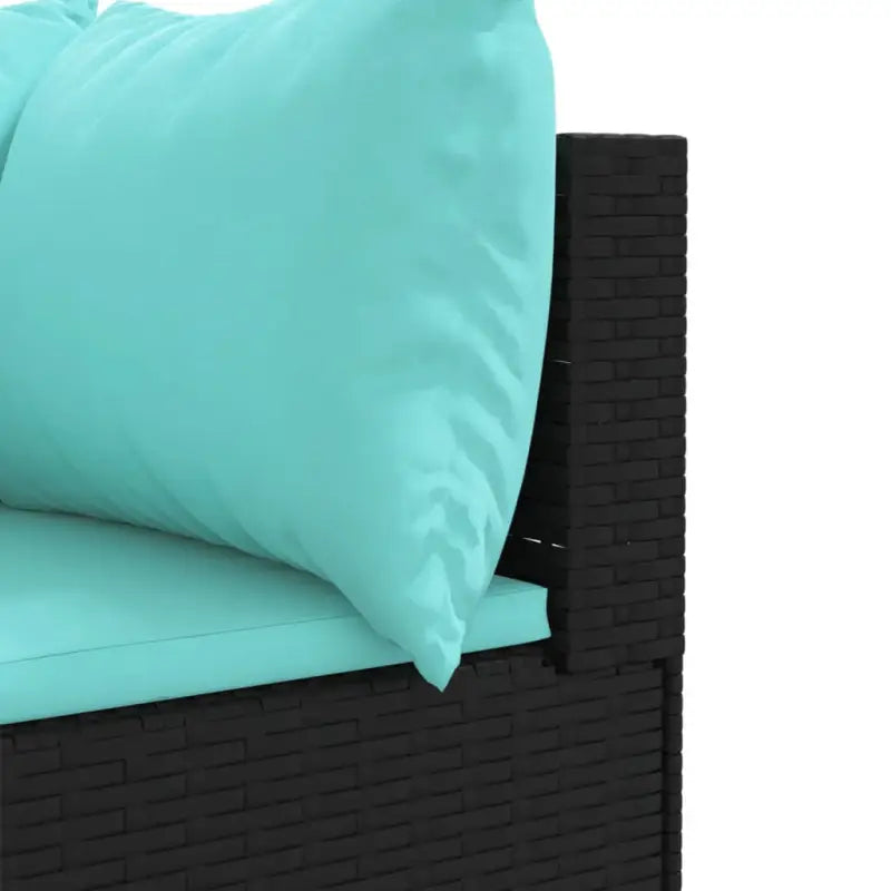 Zwart materialen loungeset met gepoedercoat staal en comfortabele afmetingen - Tuinsets