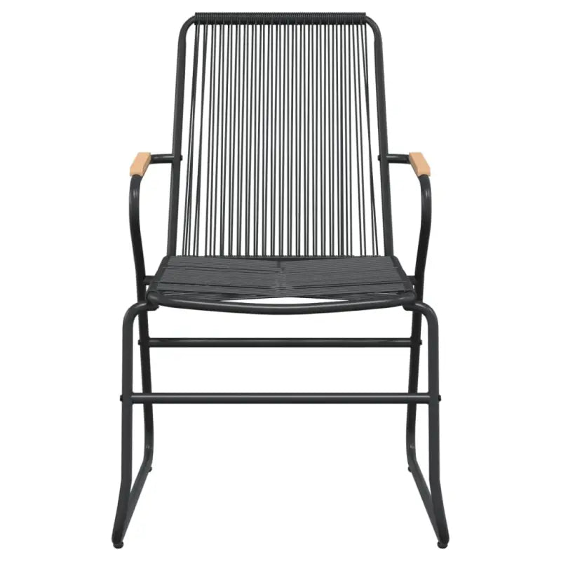 Zwart tuinmeubelset met gehard glas en gepoedercoat staal - Tuinsets