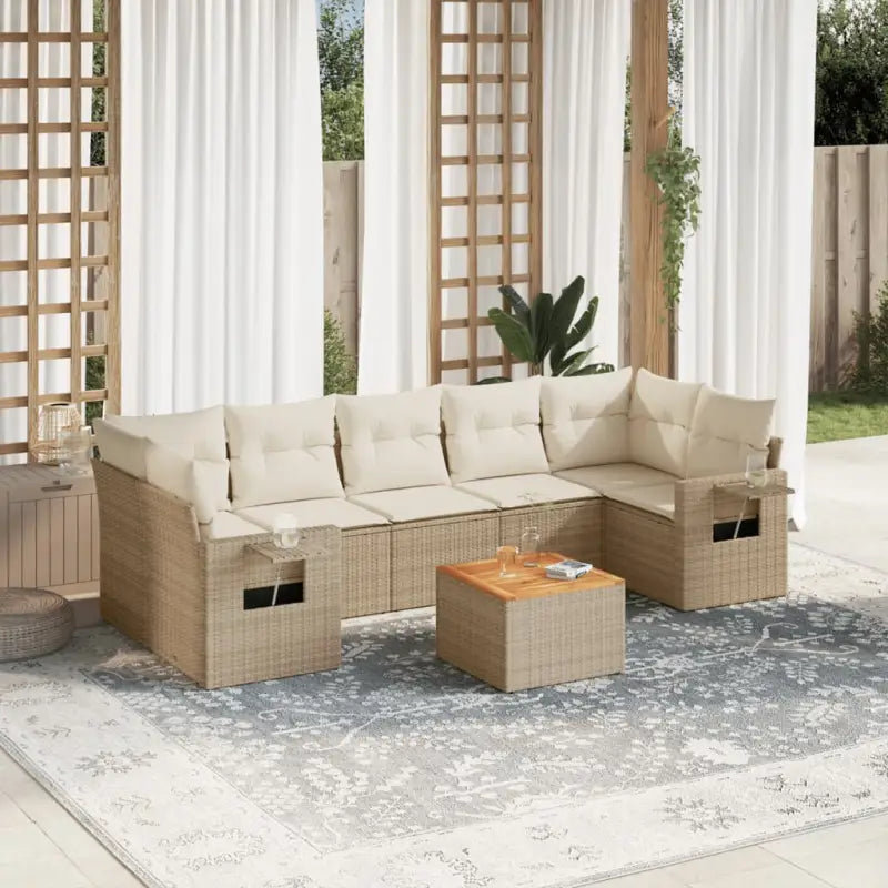 Zwart tuinset met gepoedercoat staal en waterdichte tas voor buiten - Beige - Tuinsets