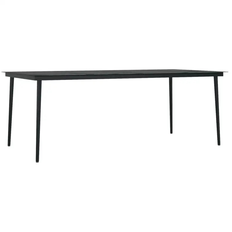 Zwart tuinset met gepoedercoat stalen frame voor buitengebruik - Tuinsets