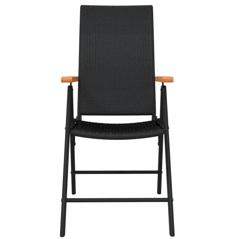 Zwart tuinset met gepoedercoat stalen frame voor buitengebruik - Tuinsets