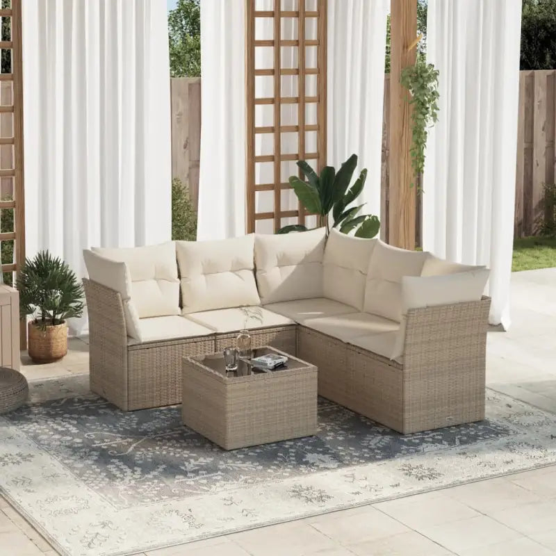Zwart tuinset met waterdichte tas en gepoedercoat stalen constructie - beige en crèmekleurig / Met tafel - Tuinsets