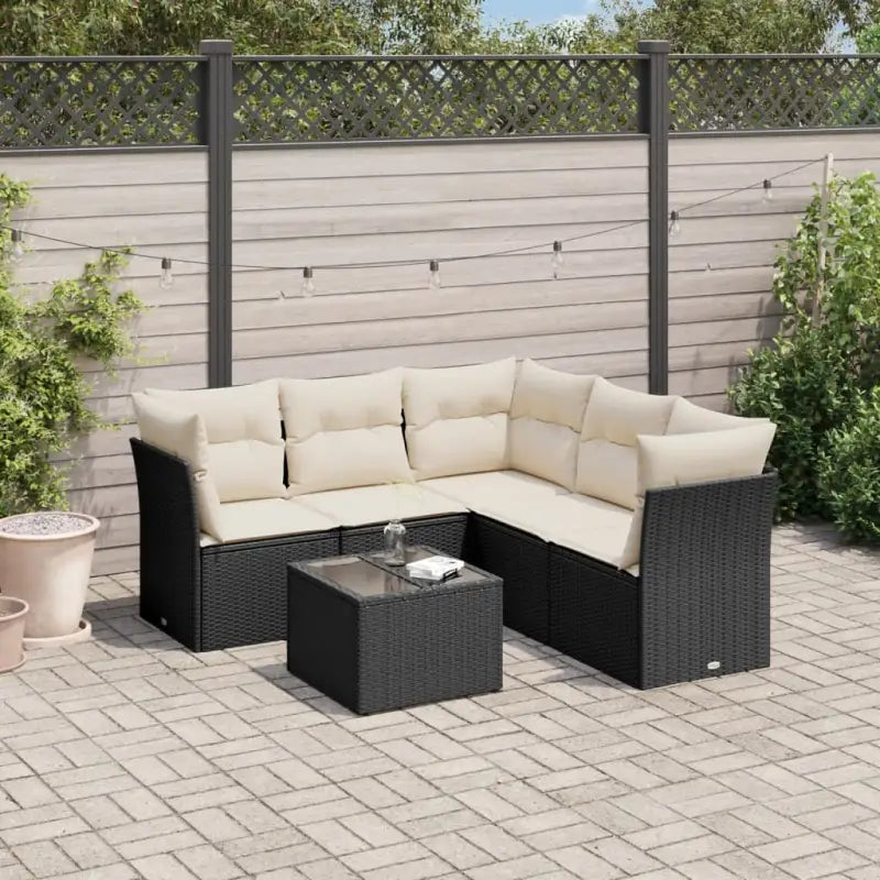 Zwart tuinset met waterdichte tas en gepoedercoat stalen constructie - Zwart en crème / Met tafel - Tuinsets