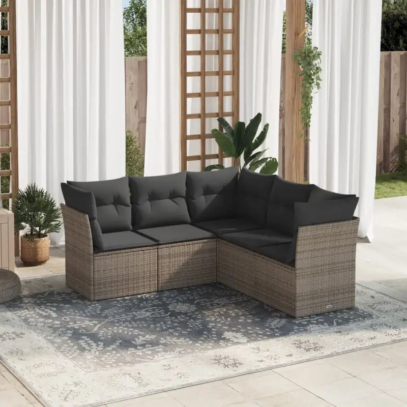 Zwart tuinset met waterdichte tas en gepoedercoat stalen constructie - Grijs / Zonder tafel - Tuinsets