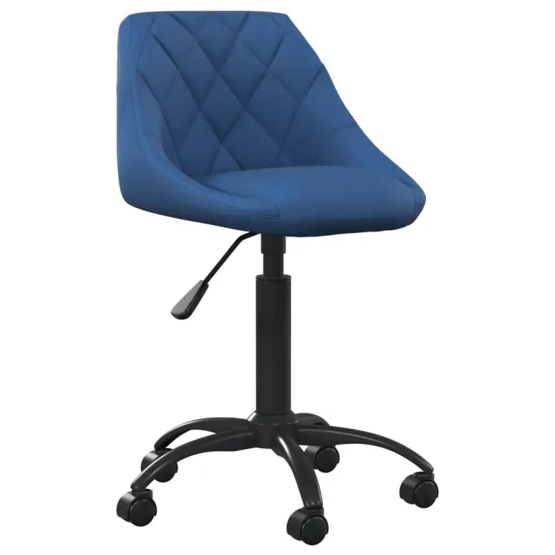 Zwarte gepoedercoate verstelbare bureaustoel met fluwelen zitcomfort - Blauw / 1 - Bureaustoelen