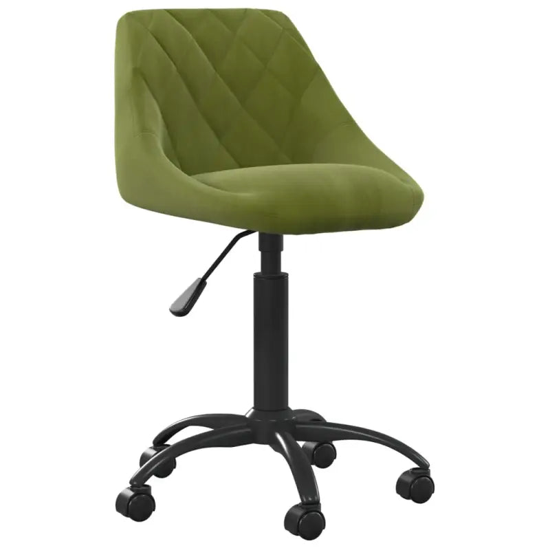 Zwarte gepoedercoate verstelbare bureaustoel met fluwelen zitcomfort - Lichtgroen / 1 - Bureaustoelen