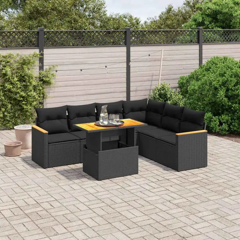 Zwarte loungeset met gepoedercoat staal en comfortabele afmetingen zitting - Zwart / zonder opbergruimte - Tuinsets