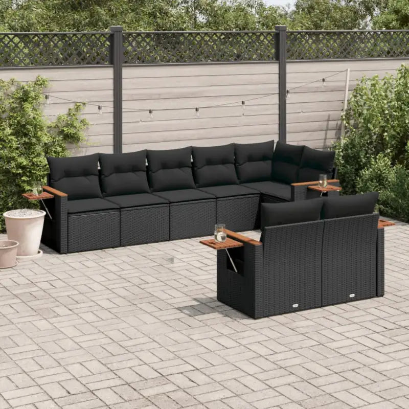 Zwarte loungeset met gepoedercoat staal en waterdichte tas voor buiten - Zwart / Zonder tafel - Tuinsets