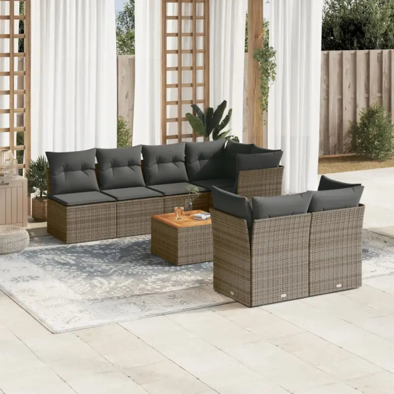 Zwarte loungeset met gepoedercoat staal en waterdichte tas voor buitengebruik - grijs en donkergrijs / Tafel + 3x