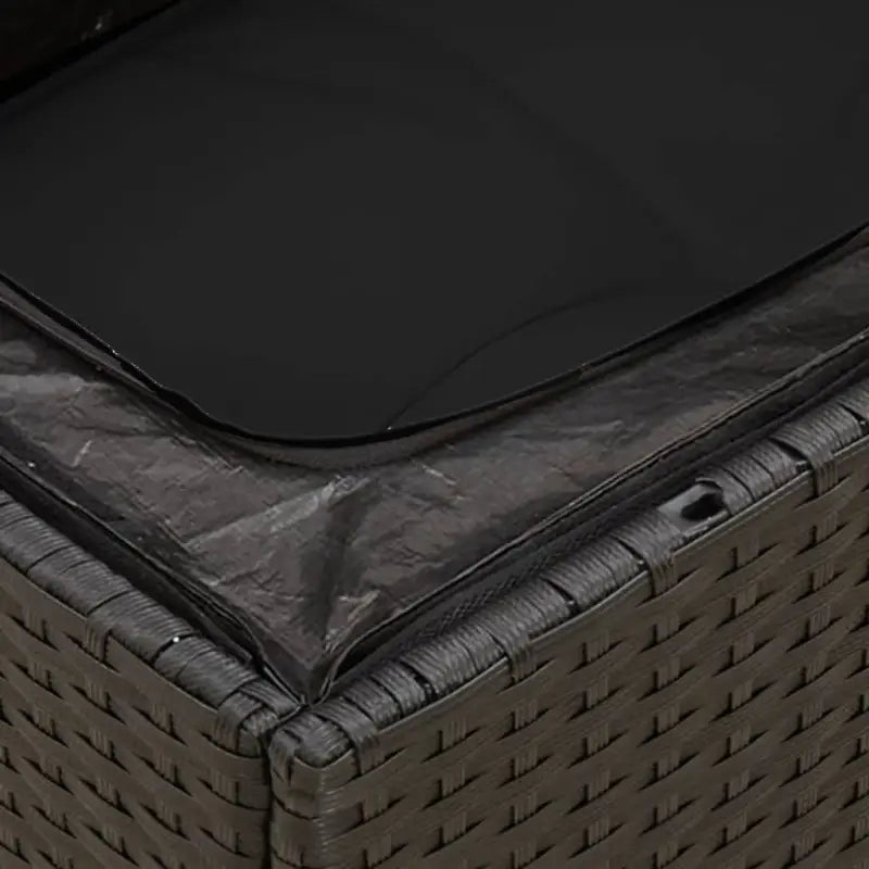 Zwarte loungeset met gepoedercoat staal en waterdichte tas voor buiten - Tuinsets