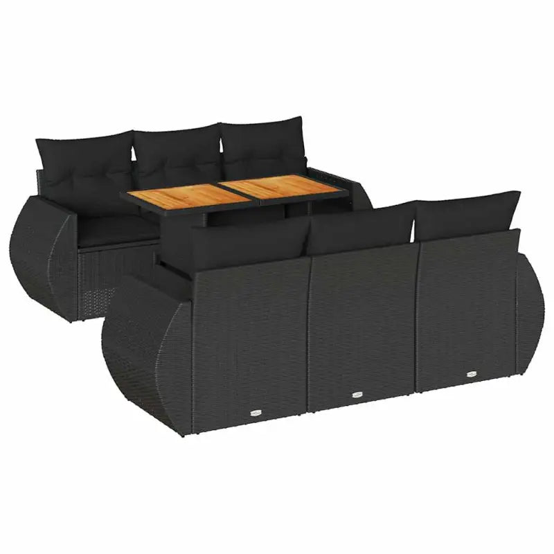 Zwarte loungeset met gepoedercoat staal en waterdichte tas voor buitenbeleving - Tuinsets