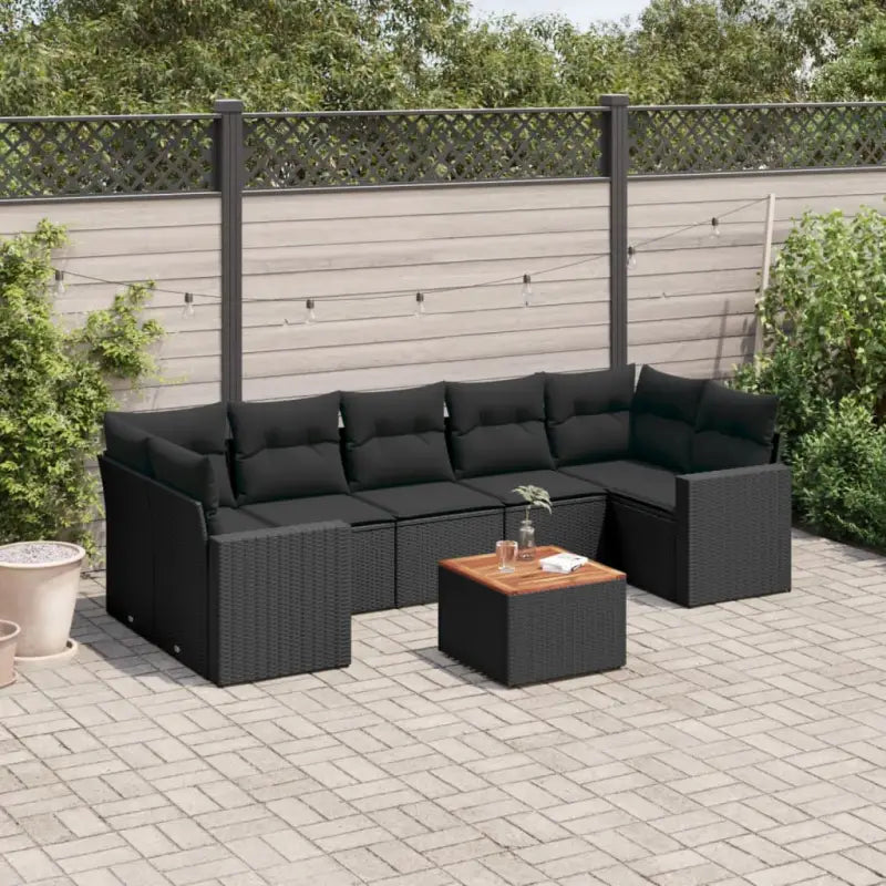 Zwarte loungeset met gepoedercoat staal en waterdichte tas voor buiten - Zwart - Tuinsets