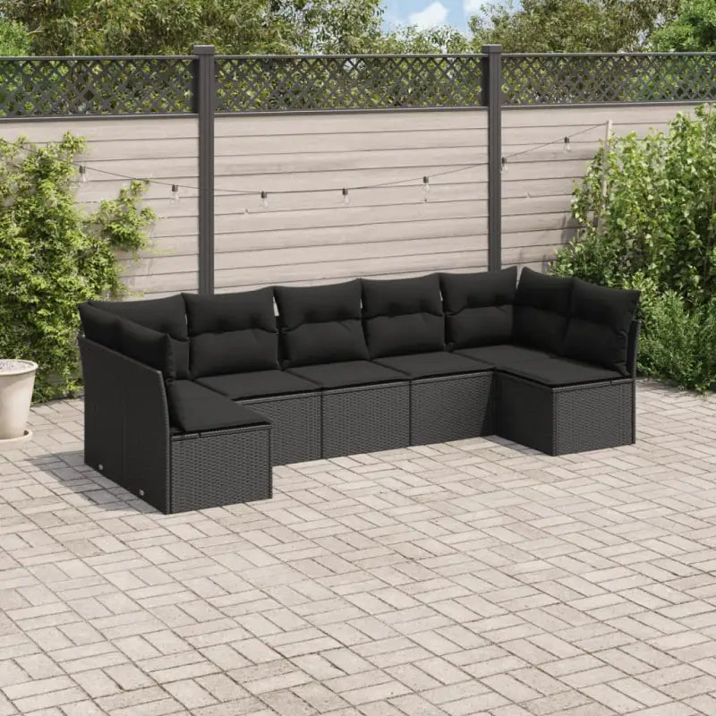 Zwarte loungeset met gepoedercoat staal en waterdichte tas voor buitenplezier - Tuinsets
